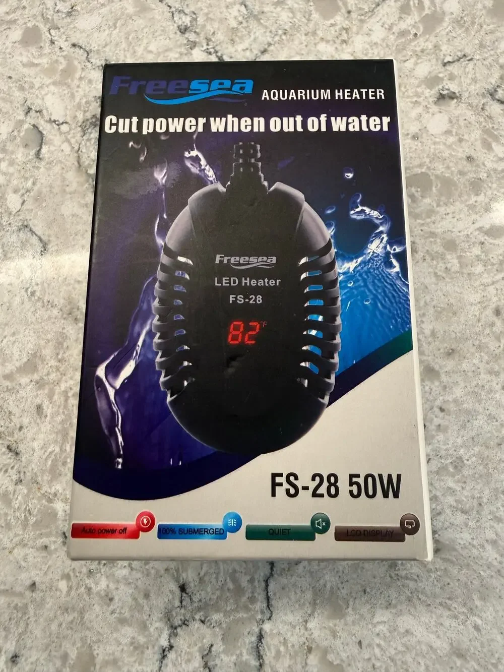 NEW FREESEA FS-28 50W Aquarium Heater